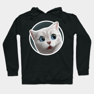 Doubting cat round Hoodie